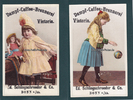 Bonn am Rhein 2 Kaufmannsbilder / Dampf-Caffee-Brennerei Victoria. / Ed.Schlingschroeder & Co. -