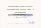 Bundesrepublik Deutschland / Osnabrück 1975 - 1990 3 Urkunden der Kameradin Florentine Bär / Verband deutscher Soldaten (VdS) 2