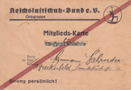 Drittes Reich / Breckerfeld Mitglieds - Karte / Reichsluftschutz = Bund e.V. -