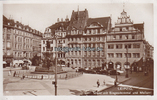Leipzig Ansichtskarte / Postkarte / Markt mit Siegesdenkmal und Meßamt -