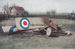 Deutsches Reich Ansichtskarte / Postkarte / Herabgeschossenes franz. Flugzeug -