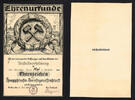 Deutsches Reich/Merkstein/Berlin Ehrenurkunde - Ehrenzeichen der Knappschafts-Berufsgenossenschaft -