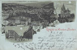 Baden - Baden Ansichtskarte / Postkarte / Litho / Mondscheinkarte / Gruss aus Baden - Baden. -