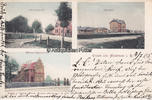 Fürstenau i. H. / Bramsche / Hase 1905 Ansichtskarte / Postkarte / Gruss aus Fürstenau i. H. / Pfedemarkt / Bahnhof... 2