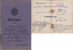 Deutsches Reich Militärpass des Musketier Wilhelm Spiess der 1. Gen. Komp. I. Ers. Batl. ... -