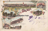 Uelzen Ansichtskarte / Postkarte / Lito / Gruss aus Uelzen. Rathhaus. Fischerhof... -