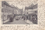 Lahr Ansichtskarte / Postkarte / Gruss aus Lahr i.B., Kaiserstrasse. -