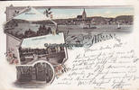 Mölln / Lauenburg Ansichtskarte / Postkarte / Litho / Gruß aus Mölln i. Lbg. / Schmalsee... -