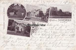 1898 Ansichtskarte / Postkarte / Gruss aus Sandesneben. in Lauenburg. / Post und... 3