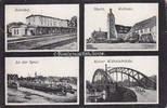 Fürstenwalde a. d. Spree Ansichtskarte / Postkarte / Fürstenwalde a. Spree. / Bahnhof. / Markt. Rathaus.. -