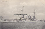 Deutsches Reich 1916 Ansichtskarte / Postkarte / Feldpost / S. M. S. Thüringen 2