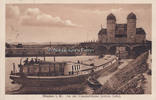 Minden / Westfalen Ansichtskarte / Postkarte / Minden i. W. / An der Kanalschleuse(untere Seite). -