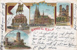 Köln Ansichtskarte / Postkarte / Litho / Gruss aus Köln / St. Gereon / Dom / ... -
