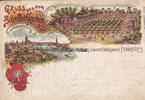Frankfurt a. M. Ansichtskarte / Postkarte / Litho / Gruss aus dem Scheffel-Garten / Grösstes ... -