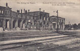 Korschen / Korsze / Ostpreußen 1915 Ansichtskarte / Postkarte / Der Krieg im Osten. / Bahnhof Korschen nach der ... 2-3