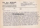Bochum Brief / SA. der NSDAP. Standarte 17 (Bochum) / Funker Fritz Range Fernspr. ... -