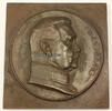 Deutsches Reich Reliefplatte, Bronze / L Manzel / Hindenburg -