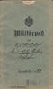 Deutsches Reich Militärpaß von Willy Krähahn, königlich preussisches Jäger Bataillon No. 11 -