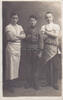 Deutsches Reich Fotokarte / 2 Metzger und ein Schornsteinfeger -