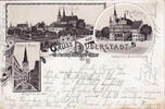 Duderstadt Ansichtskarte / Postkarte / Litho / Gruss aus Duderstadt / Rathaus /Wester Thurm -