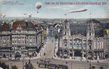 Deutsches Reich / Frankfurt a. Main 1909 / 1915 Ansichtskarte / Postkarte / Zeppelin / Gruss von der Internationalen ... 2-3