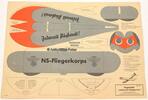 Drittes Reich Bastelbogen / NSFK / NS-Fliegerkorps / Flugmodell Jederzeit flugbereit -