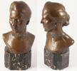 Saint-Gilles / Brüssel / Belgien Portrait in Bronze / Bronzebüste auf Marmorsockel / Ju L. BERNAERTS 1928 -