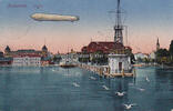 Deutsches Reich / Konstanz Ansichtskarte / Postkarte / Feldpost / Zeppelin / Konstanz. Hafen. -