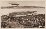 Lindau / Bayern Ansichtskarte / Postkarte / Lindau i. B. mit LZ 127 Graf Zeppelin vom Flugzeug.. -
