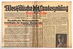 Drittes Reich / Westfalen Westfälische Landeszeitung Rote Erde / Amtliches Blatt der NSDAP -