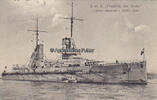 Deutsches Reich Ansichtskarte / Postkarte / S. M. S. Friedrich der Große / Turbinenlinienschiff -