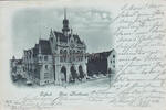 Erfurt Ansichtskarte / Postkarte / Mondscheinkarte / Das Rathaus -