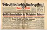 Drittes Reich / Westfalen Westfälische Landeszeitung Rote Erde / Amtliches Blatt der NSDAP -