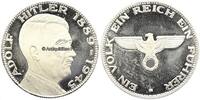  O.J. Drittes Reich Medaille / Adolf Hitler 1889 - 1945 / EIN VOLK EIN REICH EIN FÜHRER ss-vz