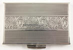 Deutsches Reich Art Déco Zigarettenetui, 835er Silber -