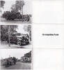 Drittes Reich / Frankreich 4 Fotos / Wehrmacht / Soldaten auf geschmückten Fahrzeugen -