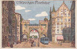 München Ansichtskarte / Postkarte / Künstlerkarte / Karlstor -