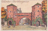München Ansichtskarte / Postkarte / Künstlerkarte / Sendlingertor -