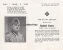 Drittes Reich / Rönkhausen - Sauerland Totenzettel / Sterbebild / Hubert Rawe Obergfr. in einem Inf. = Regiment -