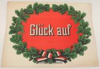 Deutsches Reich Patriotisches Schild,Glück auf(42,6 x 32,1cm)Pappe -