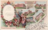 Osnabrück,Cant,Römhild,Wittlich 1905 Prägekarte/Die Waisenhäuser des Deutschen Kriegerbundes. 2