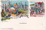 Deutsches Reich Lithographie/Gruss vom Manöver -