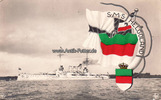 Deutsches Reich Ansichtskarte, Kriegsschiffe, Fahnen / S. M. S. Helgoland -