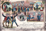Deutsches Reich Lithografie/Gruss von der Musterung -