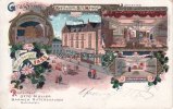 Barmen Lithografie/Gruss vom Restaurant Otto Müller/Heidelberger Fass/Steh-Bier-Halle.. -