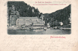 Herrnskretschen Ansichtskarte / Herrnskretschen / An Bord des Dampfers:/der Sächsisch-Böhmischen... -