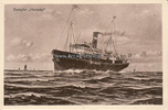 Deutsches Reich Künstlerkarte/Dampfer <i>Heimdal</i> -