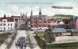 Weingarten Ansichtskarte/Das Zeppelin\'sche Luftschiff auf der Fahrt über Weingarten -