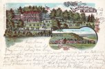 Vlotho Litho/Gruss von der Burg auf dem Amthausberge b./Vlotho/Total-Ansicht v. Vlotho. -
