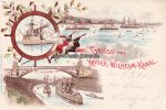 Deutsches Reich Litho/Gruss vom Kaiser-Wilhelm-Kanal. -